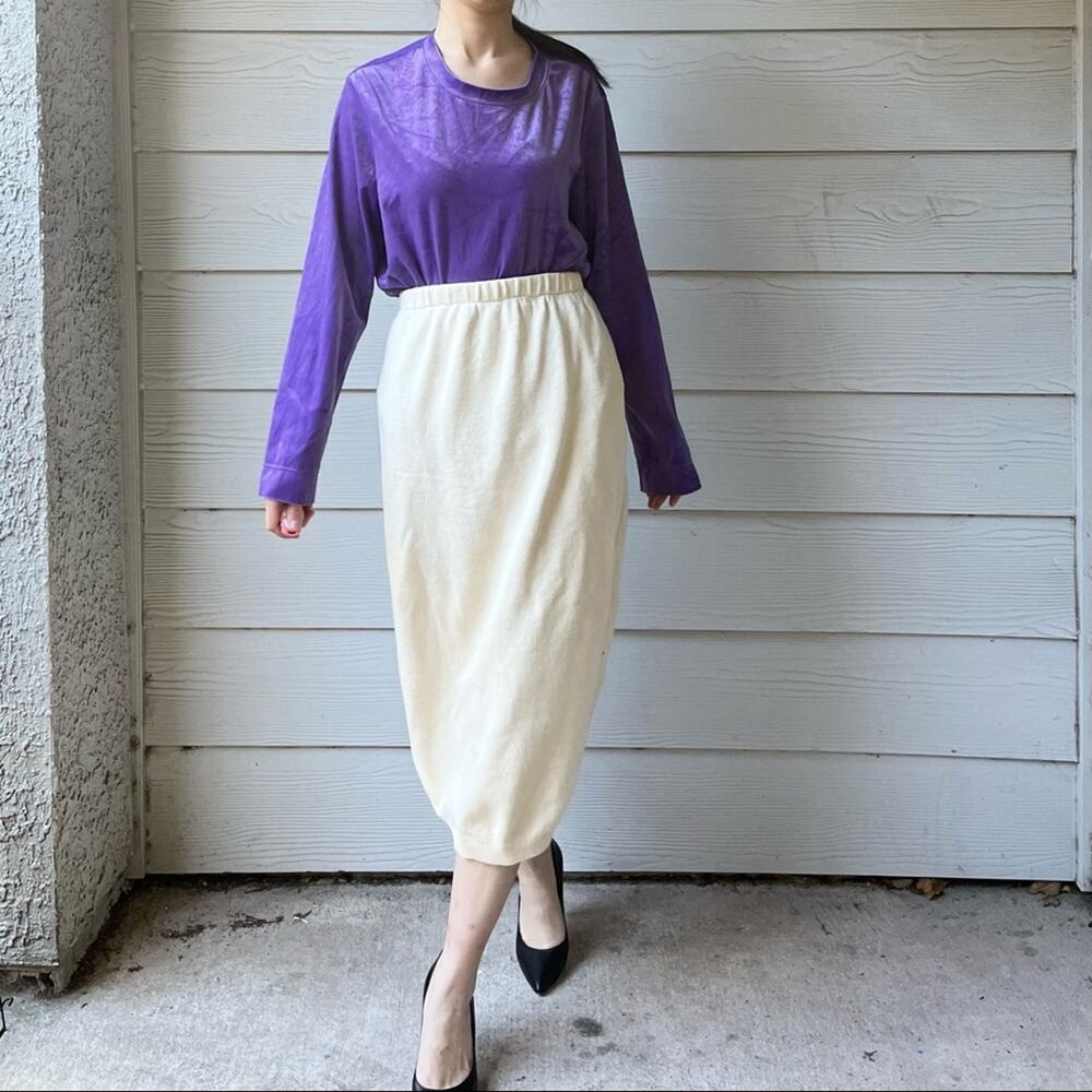 Vintage Purple Velvet Blouse By CW Classics.-CA3